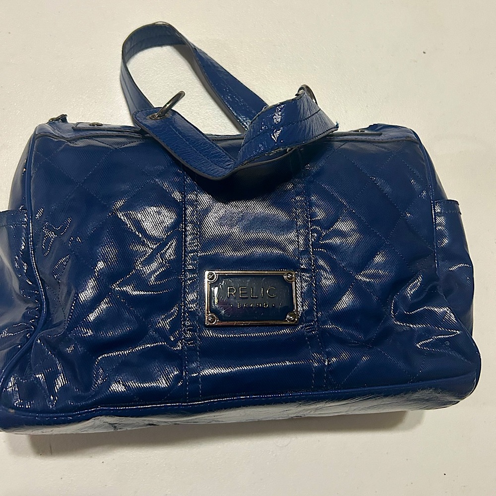 Relic By Fossil Blue Handbag Purse Quilted